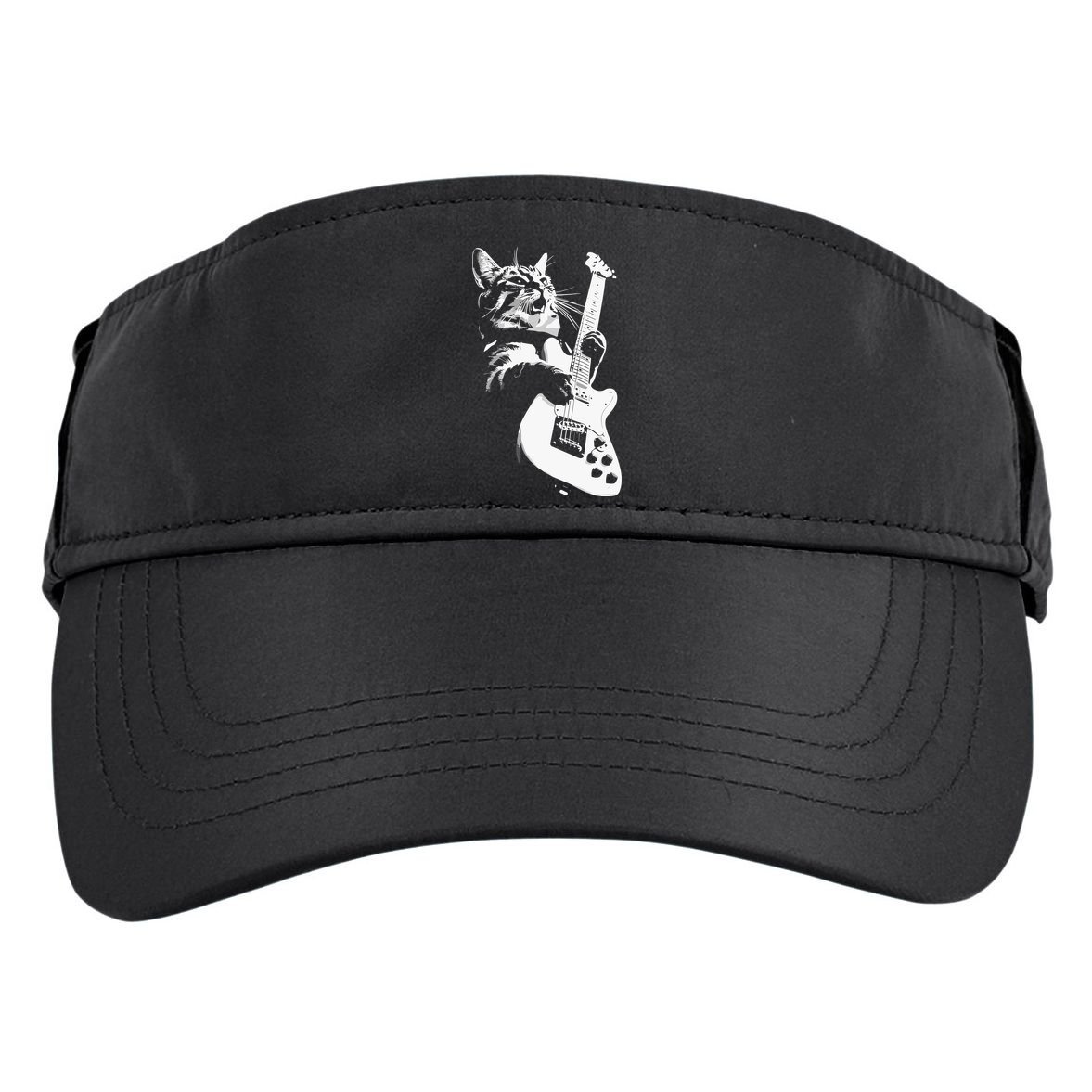 Cat Playing Guitar Adult Drive Performance Visor