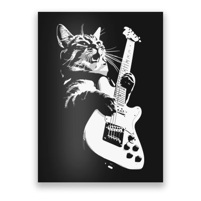 Cat Playing Guitar Poster