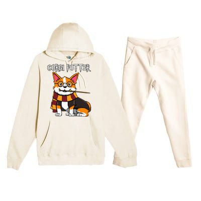 Corgi Potter Gift For Corgi Lovers Premium Hooded Sweatsuit Set