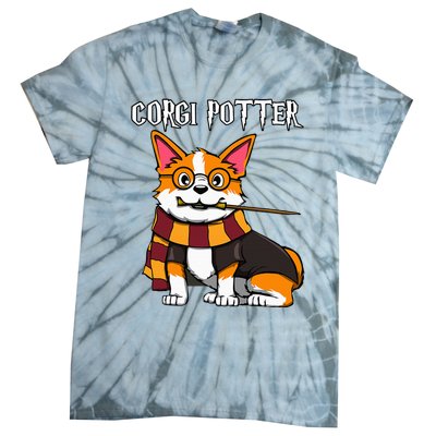 Corgi Potter Gift For Corgi Lovers Tie-Dye T-Shirt