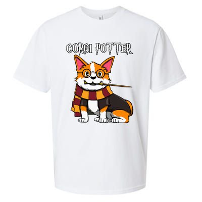 Corgi Potter Gift For Corgi Lovers Sueded Cloud Jersey T-Shirt