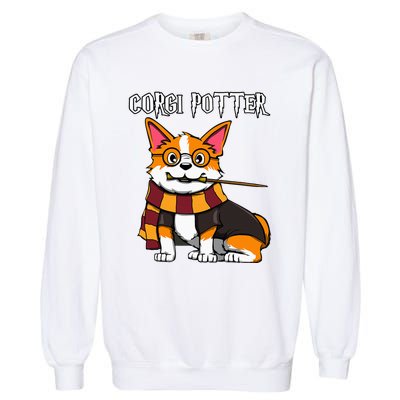 Corgi Potter Gift For Corgi Lovers Garment-Dyed Sweatshirt