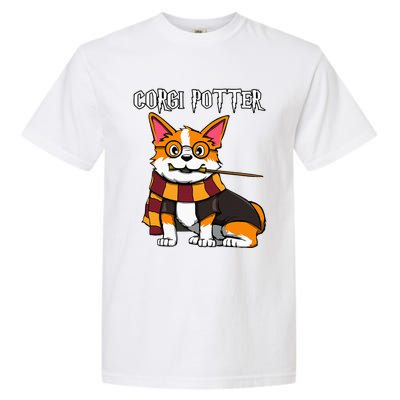 Corgi Potter Gift For Corgi Lovers Garment-Dyed Heavyweight T-Shirt