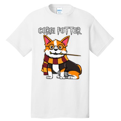 Corgi Potter Gift For Corgi Lovers Tall T-Shirt