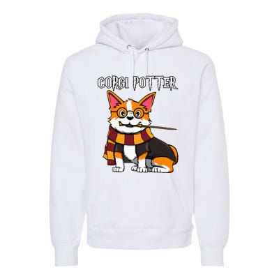 Corgi Potter Gift For Corgi Lovers Premium Hoodie