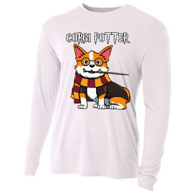 Corgi Potter Gift For Corgi Lovers Cooling Performance Long Sleeve Crew