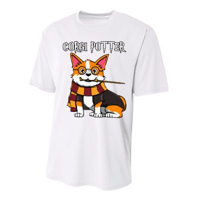 Corgi Potter Gift For Corgi Lovers Performance Sprint T-Shirt