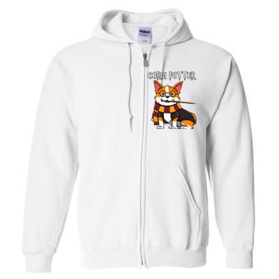 Corgi Potter Gift For Corgi Lovers Full Zip Hoodie