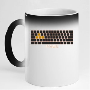 Cool Pc Gamer Computer Gaming Keyboard Wasd Rpg Fps Meaningful Gift 11oz Black Color Changing Mug