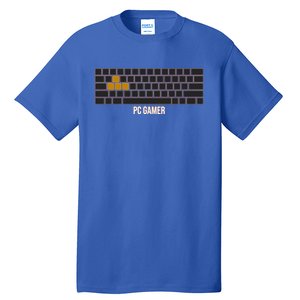 Cool Pc Gamer Computer Gaming Keyboard Wasd Rpg Fps Meaningful Gift Tall T-Shirt