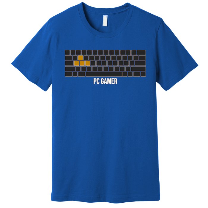 Cool Pc Gamer Computer Gaming Keyboard Wasd Rpg Fps Meaningful Gift Premium T-Shirt