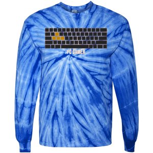 Cool Pc Gamer Computer Gaming Keyboard Wasd Rpg Fps Meaningful Gift Tie-Dye Long Sleeve Shirt