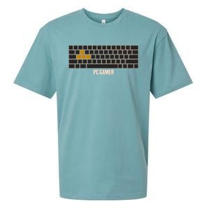 Cool Pc Gamer Computer Gaming Keyboard Wasd Rpg Fps Meaningful Gift Sueded Cloud Jersey T-Shirt