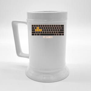 Cool Pc Gamer Computer Gaming Keyboard Wasd Rpg Fps Meaningful Gift Beer Stein