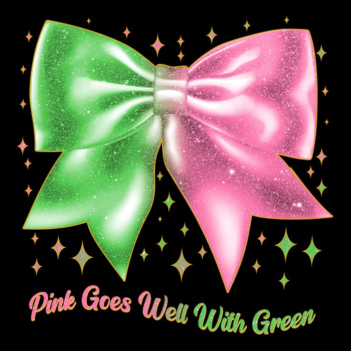 Cute Pink Goes Well With Green Ribbon Bow 16 in Basic Backpack
