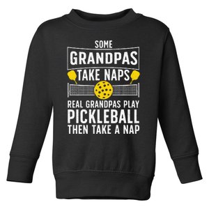 Cool Pickleball Grandpa Paddle Sport Pickleball Player Toddler Sweatshirt