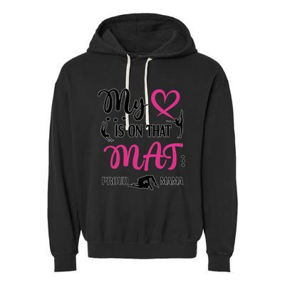 Cute Proud Gymnastics Mama Gymnastics Mom Garment-Dyed Fleece Hoodie