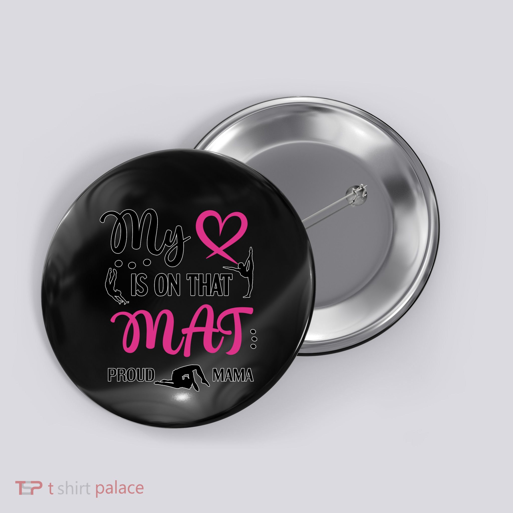 Cute Proud Gymnastics Mama Gymnastics Mom Button