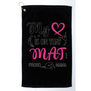 Cute Proud Gymnastics Mama Gymnastics Mom Platinum Collection Golf Towel