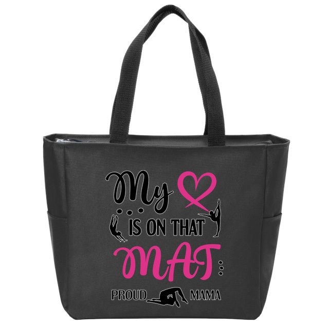 Cute Proud Gymnastics Mama Gymnastics Mom Zip Tote Bag