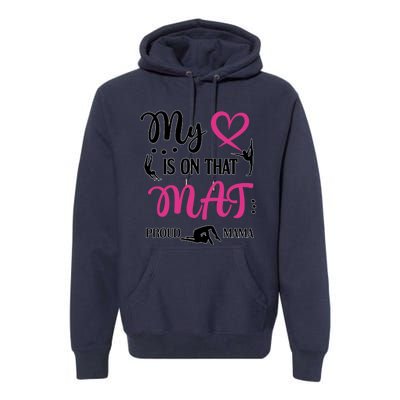 Cute Proud Gymnastics Mama Gymnastics Mom Premium Hoodie