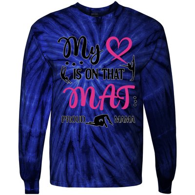 Cute Proud Gymnastics Mama Gymnastics Mom Tie-Dye Long Sleeve Shirt