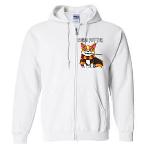 Corgi Potter Gift For Corgi Lovers Funny Pawter Dog Full Zip Hoodie