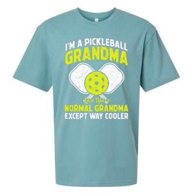 Cool Pickleball Grandma Art For Mom Pickleball Player Sueded Cloud Jersey T-Shirt