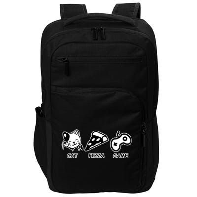 Cat Pizza Game Gift Impact Tech Backpack