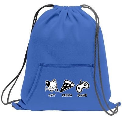 Cat Pizza Game Gift Sweatshirt Cinch Pack Bag