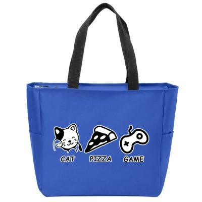 Cat Pizza Game Gift Zip Tote Bag