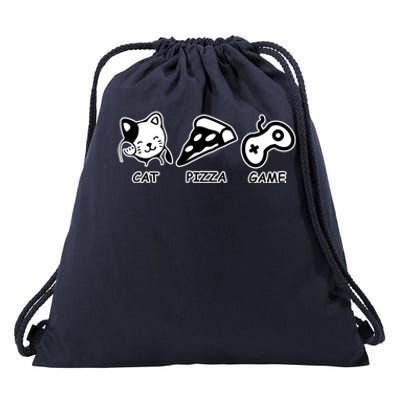 Cat Pizza Game Gift Drawstring Bag