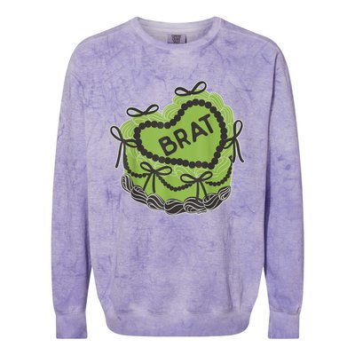 Coquette Party Girl The Brat Club Est 2024 Birthday Colorblast Crewneck Sweatshirt