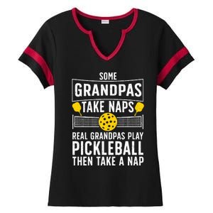 Cool Pickleball Grandpa Paddle Sport Pickleball Player Ladies Halftime Notch Neck Tee