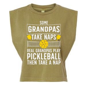 Cool Pickleball Grandpa Paddle Sport Pickleball Player Garment-Dyed Women's Muscle Tee