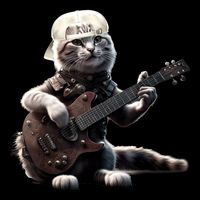 Cat Playing Guitar Funny Rock Music Gifts Bucket Hat