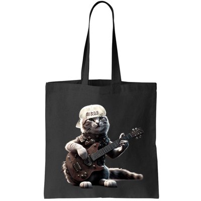Cat Playing Guitar Funny Rock Music Gifts Bag
