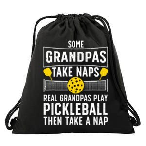 Cool Pickleball Grandpa Paddle Sport Pickleball Player Drawstring Bag