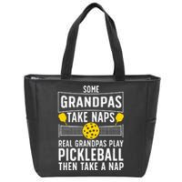 Cool Pickleball Grandpa Paddle Sport Pickleball Player Zip Tote Bag