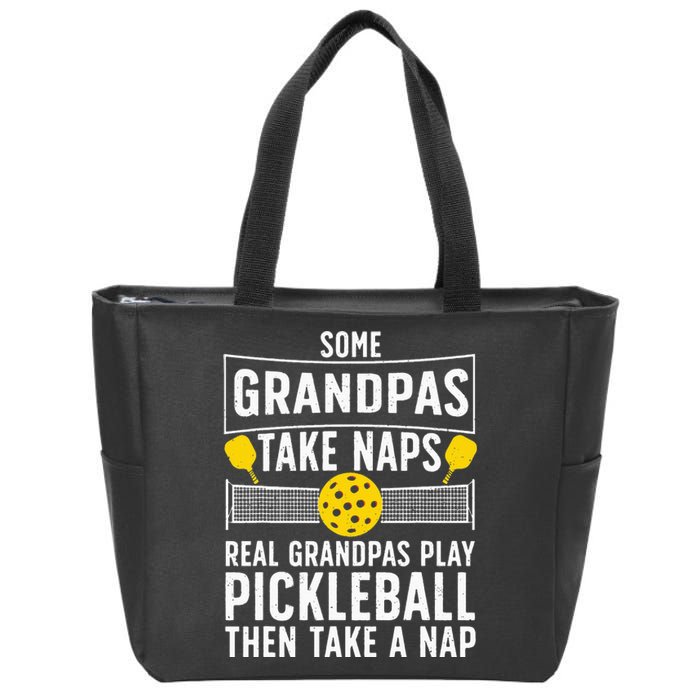 Cool Pickleball Grandpa Paddle Sport Pickleball Player Zip Tote Bag