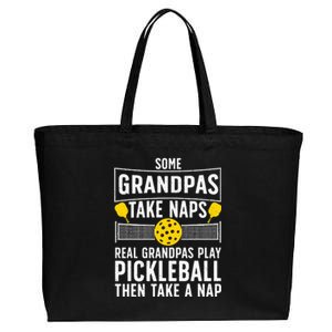 Cool Pickleball Grandpa Paddle Sport Pickleball Player Cotton Canvas Jumbo Tote