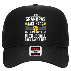 Cool Pickleball Grandpa Paddle Sport Pickleball Player High Crown Mesh Back Trucker Hat