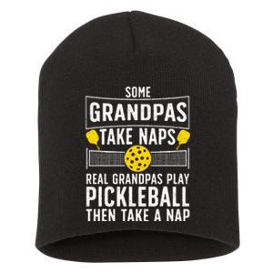 Cool Pickleball Grandpa Paddle Sport Pickleball Player Short Acrylic Beanie