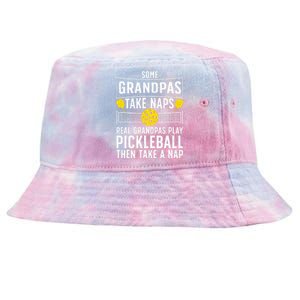 Cool Pickleball Grandpa Paddle Sport Pickleball Player Tie-Dyed Bucket Hat