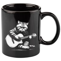 Cat Playing Guitar Acoustic Guitar 11oz C Handle Ceramic Mug