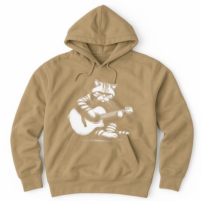 Cat Playing Guitar Acoustic Guitar Hoodie