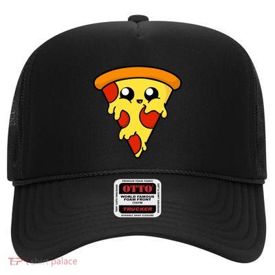 Cute Pizza Gift High Crown Mesh Back Trucker Hat