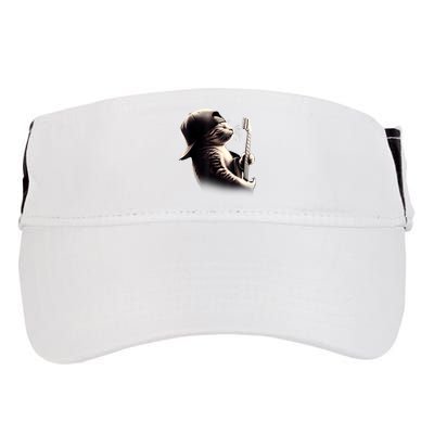 Cat Playing Guitar Funny Rock Music Guitar Cat Adult Drive Performance Visor