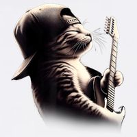 Cat Playing Guitar Funny Rock Music Guitar Cat Adult Drive Performance Visor