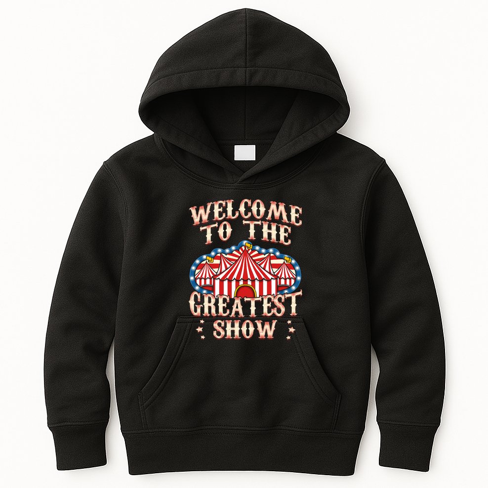Circus Party Gift Clown Lion Fire Ring Acrobat Funny Kids Hoodie